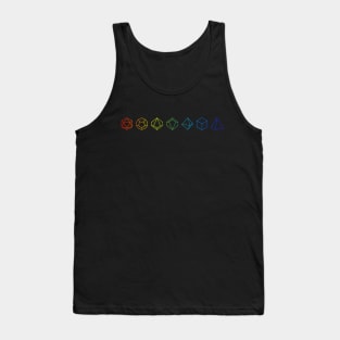 Rollplay Guild: Dice Lineup (Color) Tank Top